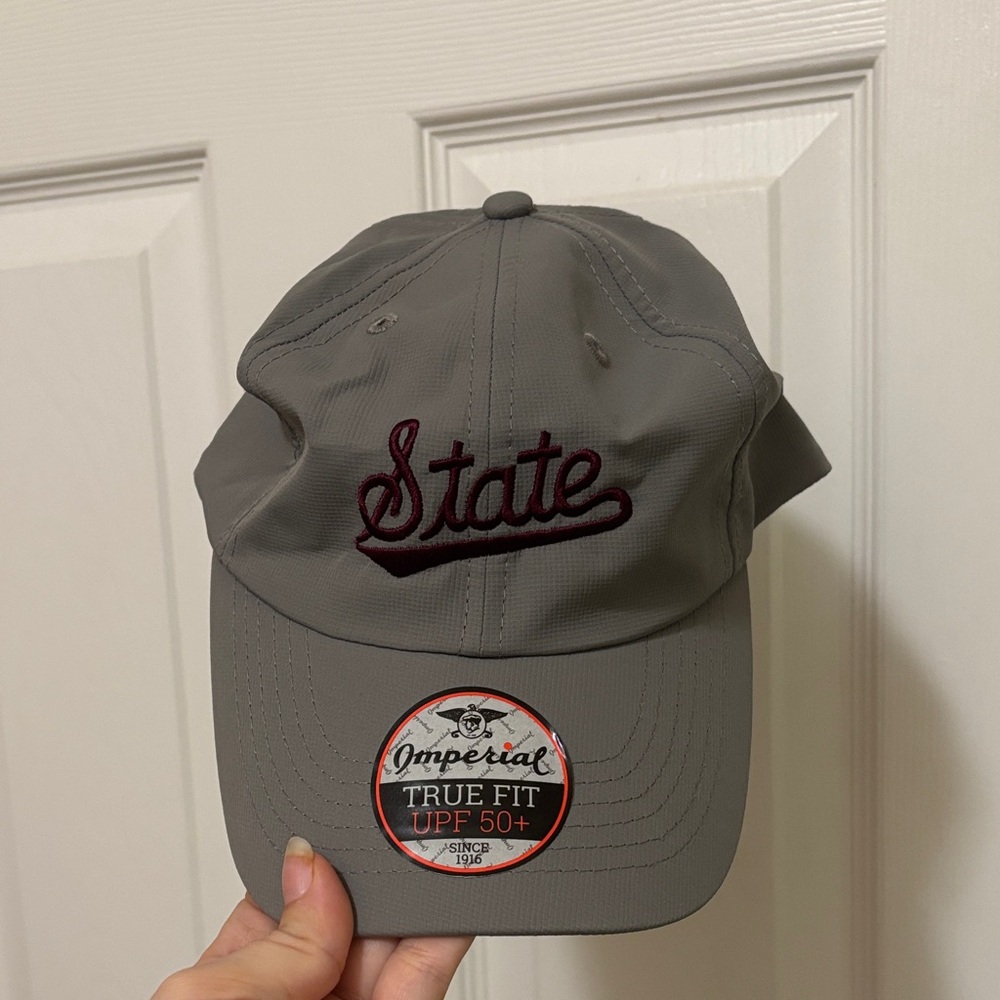 NEW Gray State Embroidered Cap